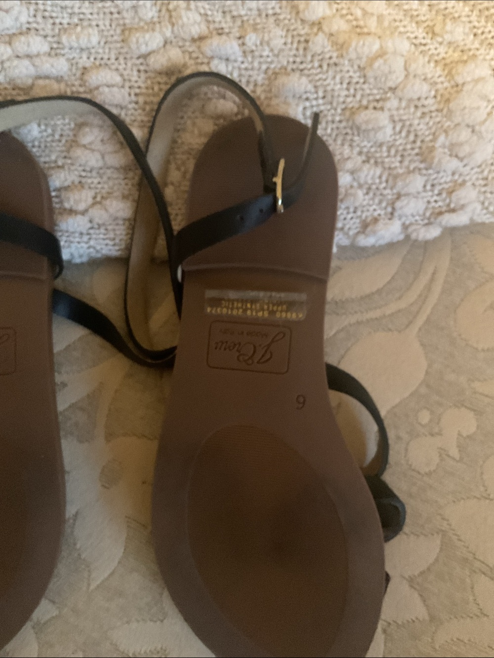 Cross-strap flat sandals in leather by J. Crew EUC - Picture 7 of 11